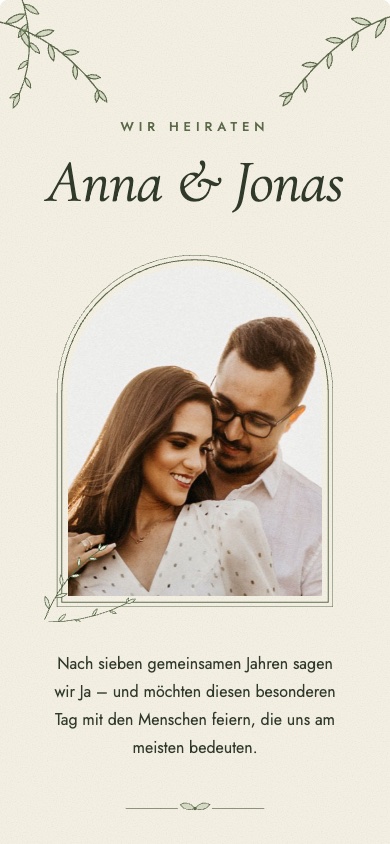 „Anna & Jonas“ Wedding Invitation Template – feierly